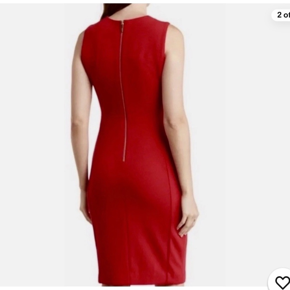 Calvin Klein Collection Vibrant Red Midi Dress - Picture 7 of 7